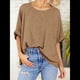 thumbnail image 5 of Camiseta Holgada Informal de Verano de Corta para Mujer. Caqui S, 5 of 8
