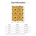 thumbnail image 4 of Throw Blanket for Couch Sofa and Bed, Abstract Leopard Print Sunflower Super Soft Plush Throw Blanket, Fuzzy Cuteness Comfy Warm Washable Flannel Blanket & Throws for All Season 60"x50", 4 of 5