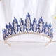 thumbnail image 1 of Zhuge Tiara de boda para novia, diadema de princesa, corona nupcial, joyería para el cabello con diamantes de imitación de cristal, decoración para novia, cumpleaños, graduación, boda (azul), 1 of 4