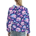 thumbnail image 7 of Kdxio colorful Skull mushroom rainbow Print Womens Oversized Hoodies Sweatshirts Hooded Pullover Tops Sweaters Casual-Large, 7 of 7
