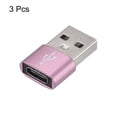 thumbnail image 3 of USB C Female to USB Male Adapter, Type C to USB Converter Adapter Rose Golden for Phone, Tablet, Computer, Pack of 3, 3 of 7