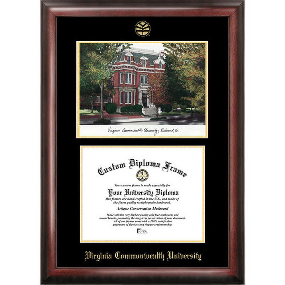 Old Dominion 11" x 14" Gold Embossed Diploma Frame with Campus Images Lithograph