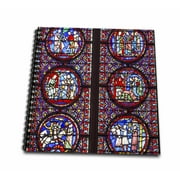 3dRose Stained glass windows in Sainte Chapelle, Paris, France - Mini Notepad, 4 by 4-inch