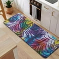 thumbnail image 5 of Colorful Tropical Leaf Pattern Kitchen Rug Mat,Kitchen Runner Rugs Non Skid Washable,Decorative Kitchen Floor Mats for Kitchen,Sink,Laundry,17"x47.2", 5 of 7