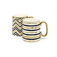 thumbnail image 4 of Kook Black and Gold Fez Coffee Mugs, Lined, 14.8 oz, Set of 2, 4 of 5