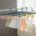 thumbnail image 2 of Paquete de 2 perchas para secar ropa con 8 pinzas para colgar calcetines, sujetadores, pañales de tela, toallas, ropa interior, bufandas, bragas, guantes y ropa., 2 of 8