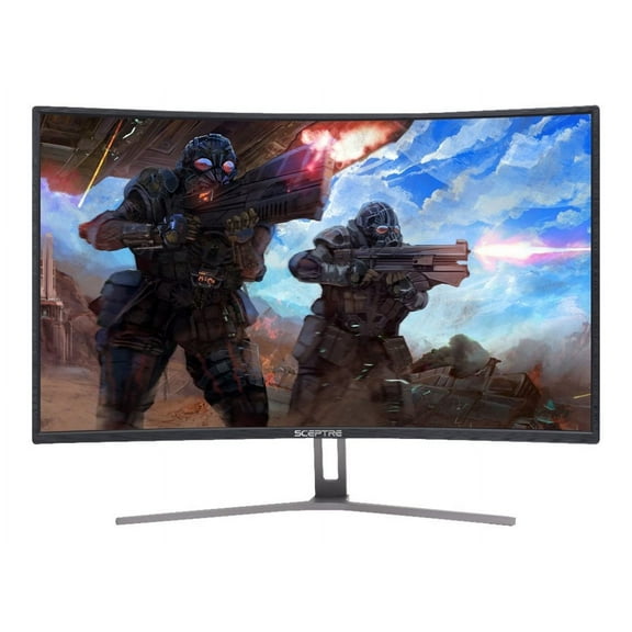 Sceptre C248B-144R - LED monitor - curved - 24" - 1920 x 1080 Full HD (1080p) @ 144 Hz - 250 cd/m�� - 3000:1 - 3 ms - HDMI, DVI, DisplayPort - black