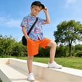 thumbnail image 5 of Dailycode Small Short Sleeve Button Down Shirts Iridescent Liquid Marble Casual Shirt 3-10 Years, 5 of 9