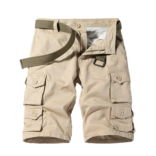 Mens Shorts Mens Casual Color Outdoors Pocket Beach Work Trouser Cargo Shorts Pant