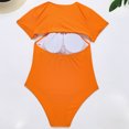 thumbnail image 5 of 2025 Clearance! Womens Clearance asdoklhq Swimsuits for Women Plus,Women's Hollow Design Bikini Solid Color One-Piece Swimsuit, 5 of 9