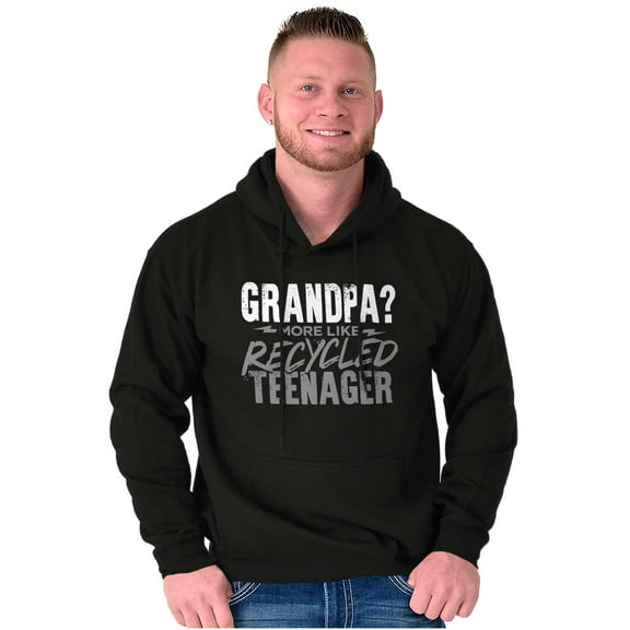 Young at Heart Grandpa Grandparent Men's Big & Tall Graphic Hoodie Brisco Brands 2X