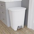 thumbnail image 4 of Glad Kitchen Trash Can with Lid and Garbage Bag Rings, 20 Gallon, White, 4 Pack, 4 of 6