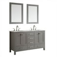 thumbnail image 7 of Vinnova Gela 60" Double Vanity in Gray with Carrara White Marble Countertop and Mirror, 7 of 7