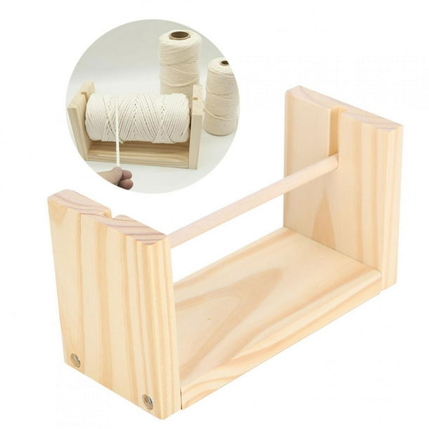 CARRETE DE MADERA LIVIANO, Soporte de Hilo Duradero Artesanal, Para Manualidadas de Bricolaje en Casa