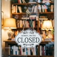thumbnail image 5 of Tong Double Open Closed Sign For Bar And Wooden Business Hours Plaque, 5 of 5