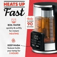 thumbnail image 4 of Gourmia Electric Kettle 1.7L with 6 Presets, Digital Display, and Tea Infuser, Red, 4 of 10