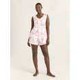 thumbnail image 3 of Joyspun Women's Printed Tank Top and Shorts Pajama Set, 2-Piece, Sizes XS-3X, 3 of 6