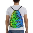 thumbnail image 2 of Bingfone Multicolored Butterflies Drawstrings Backpacks Bags For Men Women Gym Drawstrings Bag, 2 of 9