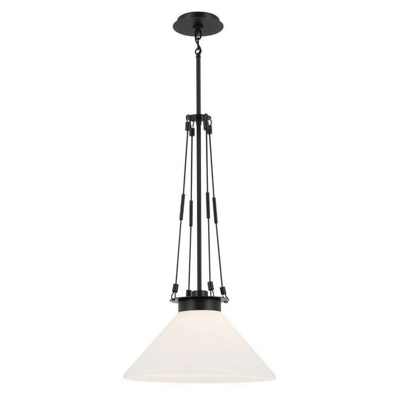1 Light Pendant-31.25 inches Tall and 18.25 inches Wide-Black Finish Bailey Street Home 147-Bel-5016809