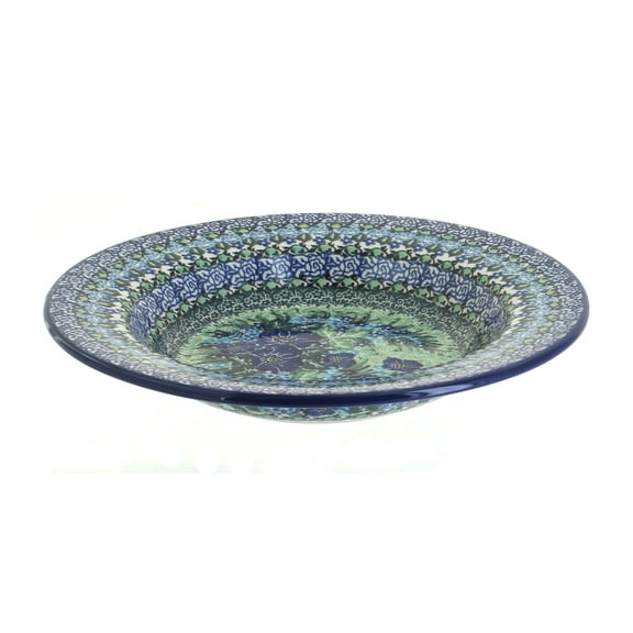 Blue Rose Polish Pottery Sapphire Fields Soup Plate