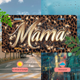 thumbnail image 5 of 1 Pcs License Plate Covers & Frames, Glamorous "Mama" in Sparkling Gold against Leopard Print For Decorative Front, Aluminum License Plate Covers & Frames Cover For Men Women, 12" X 6", 5 of 7
