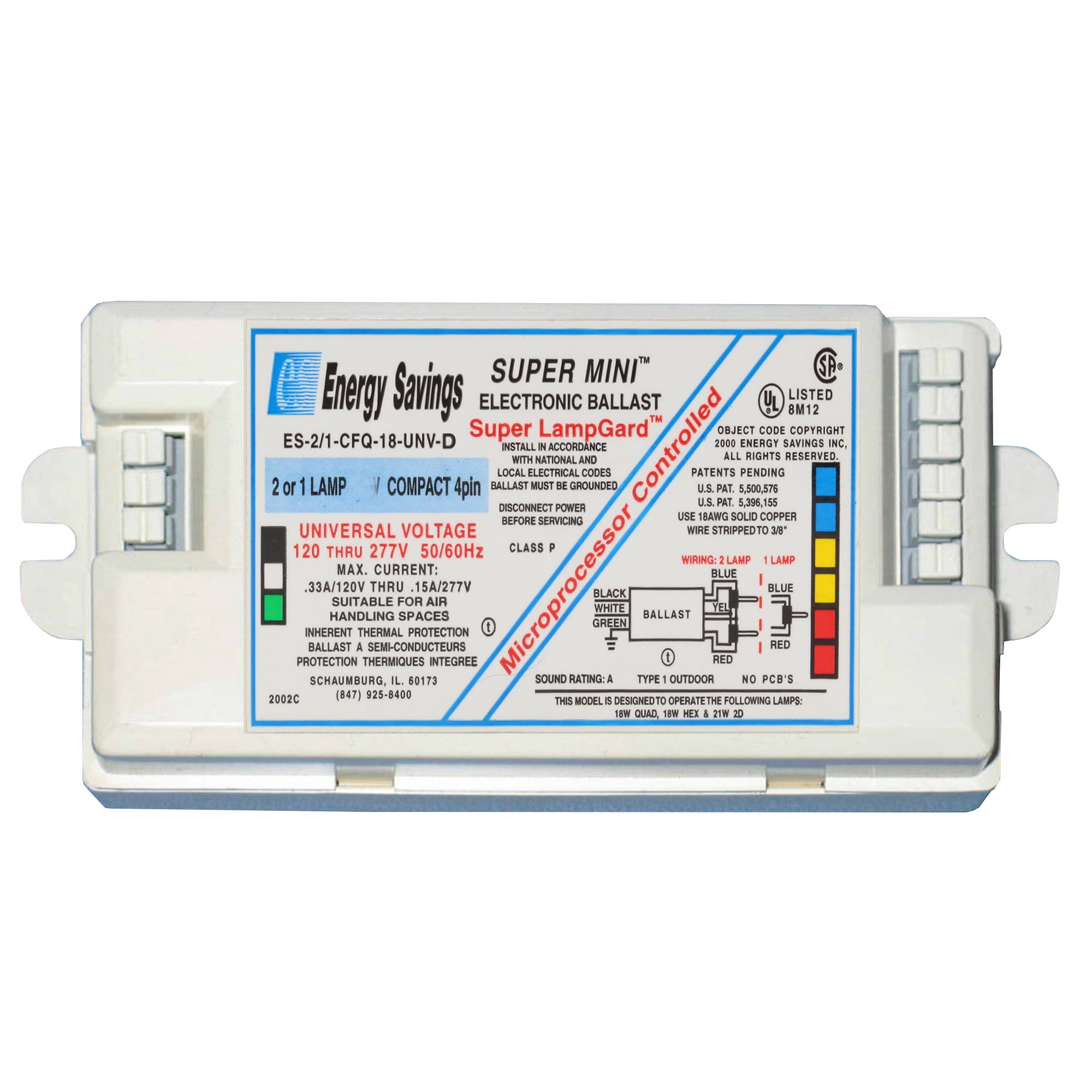 EnergySavings ES2/1CFQ26UNVD 2Lamp Fluorescent CFL Ballast, 26W
