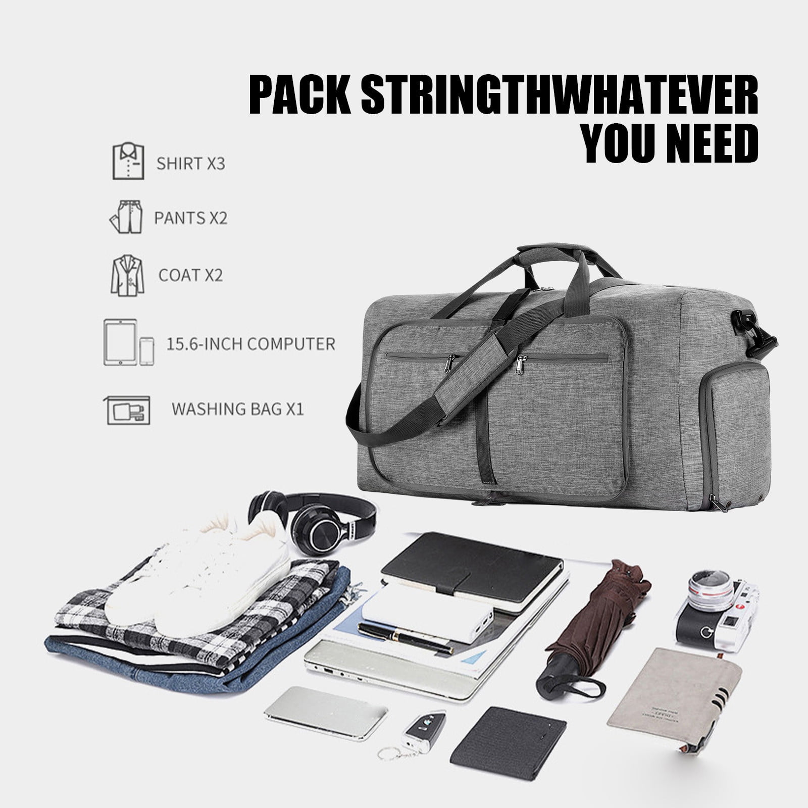 Yaoyar Travel Luggage Bag For Men Foldable Travel Luggage Bag With Shoe Compartment Travel Bag For Men And Women Home Storage and Organization On clearance