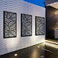 thumbnail image 4 of MAYEERTY 72×47" Outdoor Black Metal Privacy Panel Screen for Backyard & Garden, Leaf Pattern, 4 of 9