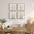 Framed Botanical Boho Wall Art Set Of 4 Piece Sage Green Plant Leaf ...