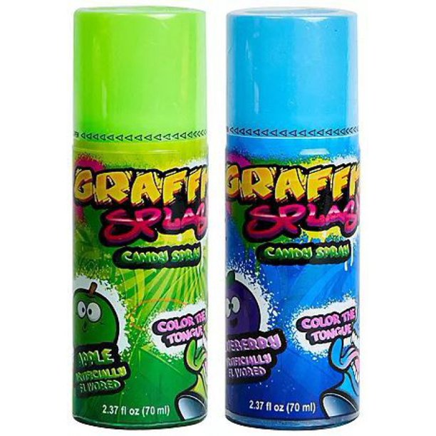 Graffiti Splash Blueberry & Apple Candy Spray 2Pack (Color the Tongue!)