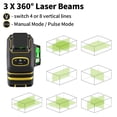 thumbnail image 3 of Laser Level IKOVWUK Cross Line de 3x360° con 12 láseres verdes, 3 of 7