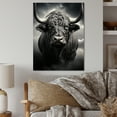 thumbnail image 2 of Designart "Animal African Grey Buffalo I" Animals Metal Art Print, 2 of 5