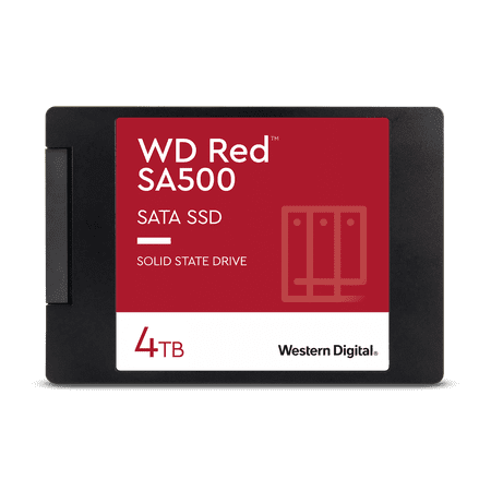 Western Digital 4TB WD Red SA500 NAS SATA SSD, Internal 2.5''/7mm Solid State Drive - WDS400T1R0A