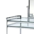 thumbnail image 2 of Benjara BM207894 32 x 20 x 36 in. Contemporary Vanity with Open Shelf & Glass Top, Silver & Clear, 2 of 2