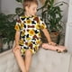 thumbnail image 4 of Balery Cow Print Sunflower Conjunto de Pijama Infantil de Manga Corta con Estampado – Ropa de Dormir de Algodón Suave-X-Large, 4 of 6
