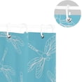 thumbnail image 5 of Blue Dragonflies Shower Curtain Waterproof Washable Bathroom Shower Curtain Polyester Cloth Fabric Bathroom Decor Set with 12 Hooks, 60x72 inches, 5 of 6