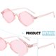thumbnail image 3 of Gafas de sol con montura pequeña en forma de diamante transfronterizas europeas y americanas, hechas de PC, 3 of 5