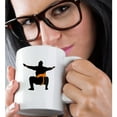 thumbnail image 2 of 3drose, Japanese Sumo Wrestler Design in Black and Orange, 15oz Mug, 2 of 6
