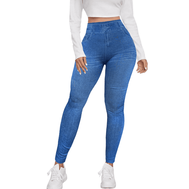 Leggings de Mujer Estilo Mezclilla Unitalla Comodidad y Estilo en Leggins