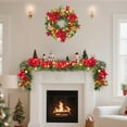 thumbnail image 3 of Lumiparty 6FT Pre-Lit Christmas Garland, Xmas Garland with 20 Lights Flowers Ball Ornaments Berries, Xmas Decorations for Indoor Outdoor Decoration, 3 of 7