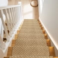 thumbnail image 2 of Pure Era Bullnose Carpet Stair Treads Protector Cover 9" x 30" Indoor Non Slip Self Adhensive Set of 12,Khaki Mini Diamond Trellis, 2 of 11