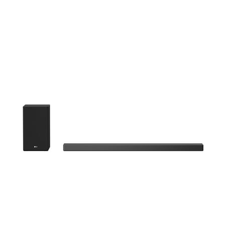 LG – 5.1.2-Channel 520W Soundbar System with Wireless Subwoofer and 4K & HDR Support and Dolby Atmos with Google Assistant – Black