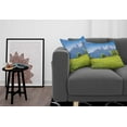 thumbnail image 3 of Ambesonne Scenery Throw Pillow Cover 2 Pack, Blooming Flower Foliage, 24", Green Sky Blue, 3 of 7
