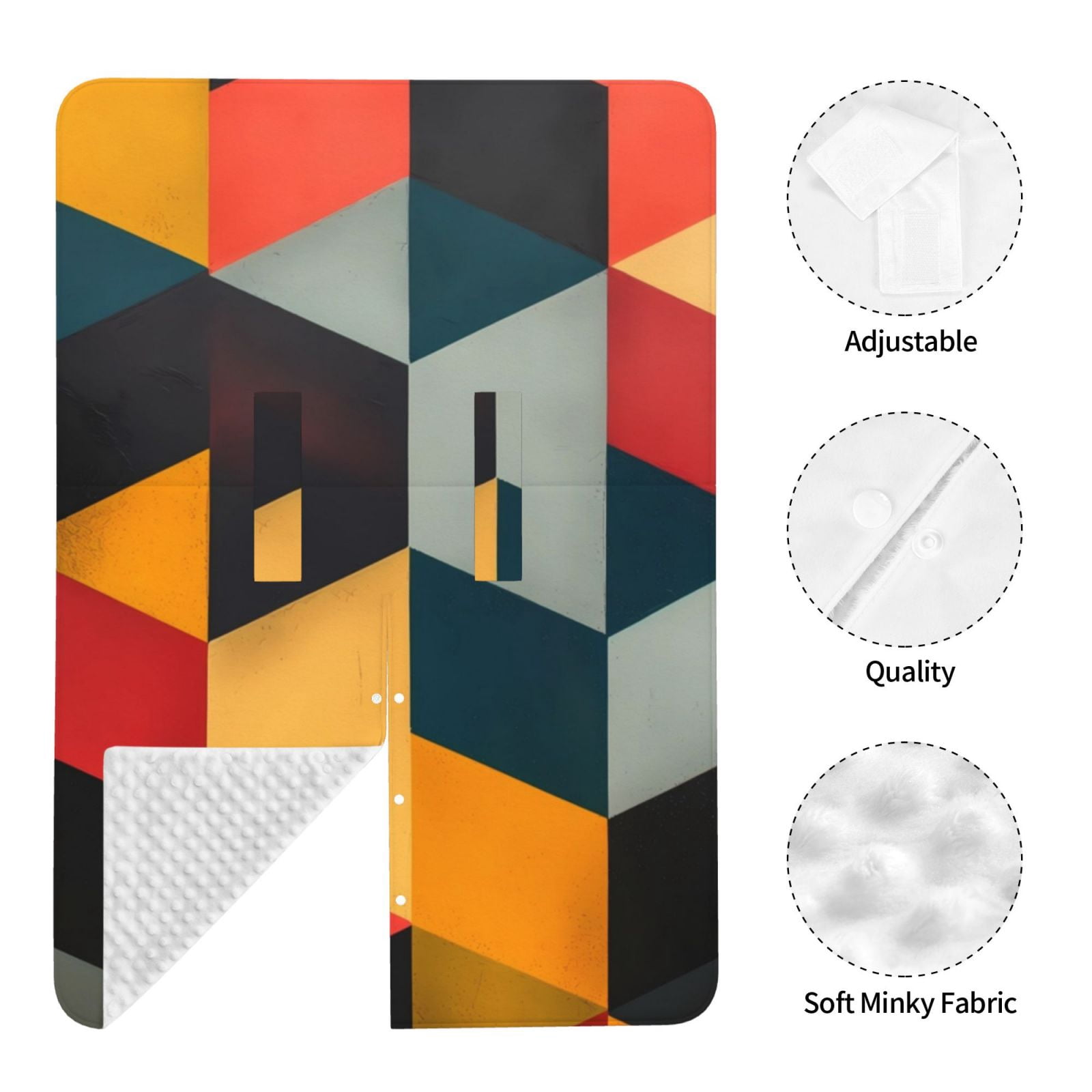 Car Seat Cover Baby - Geometric Cube Pattern Art Breathable Infant Car Seat Cover for Baby Carseat, Lightweight Comfort Baby Essentials Must Haves Newborn Stuff for Girl Boy