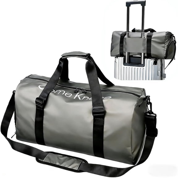 Gym Bag for Men Women Waterproof Duffle Bag with Shoe Compartment and Wet Pocket, Multipurpose Sports Weekender for Travel Fitness Workout