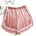 thumbnail image 2 of aidice Satin Shorts for Women Summer Casual Elastic Waisted Loose Comfy Solid Color Homewear Shorts, 2 of 4