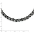 thumbnail image 5 of Solid Chisel Stainless Steel Polished Gun Metal IP-plated Box Chain - 24", 5 of 8