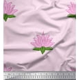 thumbnail image 1 of Soimoi Cotton Poplin Fabric Leaves & Lotus Block Decor Fabric Printed Yard 56 Inch Wide, 1 of 1
