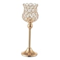 thumbnail image 2 of Candle Gold Candelabra with Crystal Studded Candlestick Holder for Wedding Party 28cm, 2 of 7