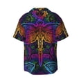 thumbnail image 2 of Vsdgher Indian Mandalas Dragonfly Print Men's Wrinkle Free Untucked Cuban Shirt Business Casual Button Down Shirts Short Sleeve Shirt, 2 of 7